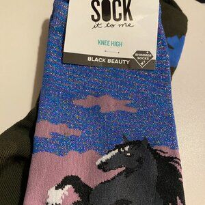 Sock It To Me “Black Beauty” Knee-High Riding Socks – Shimmer Horse Design